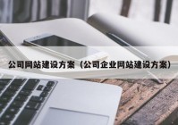 公司网站建设方案（公司企业网站建设方案）